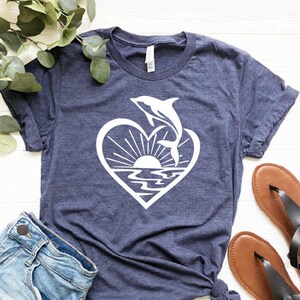 Dolphin Floral Shirt | Dolphin gifts | Dolphin Shirts For Women and Girls | Cute Dolphin Lover Gift Tee Idea