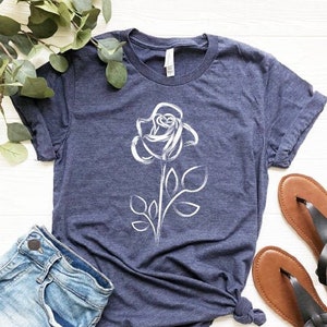 Rose Flowers tshirt, pocket top floral gifts, flower tees, rose gifts, women graphic tshirt, Unisex tshirt, women shirt, girls gift