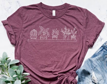 Plants Shirt, Funny Shirts for Plant Lovers, CRAZY PLANT LADY, Plant Hoarder Tee, Houseplant Lover T Shirt, Plant Collector T Shirts