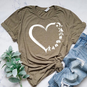 Camp Lover Shirt, Camping Shirt, Camping Heart Shirt, Cute Hiking Shirt, Adventure Shirt, Camper Shirt, Gift for Her