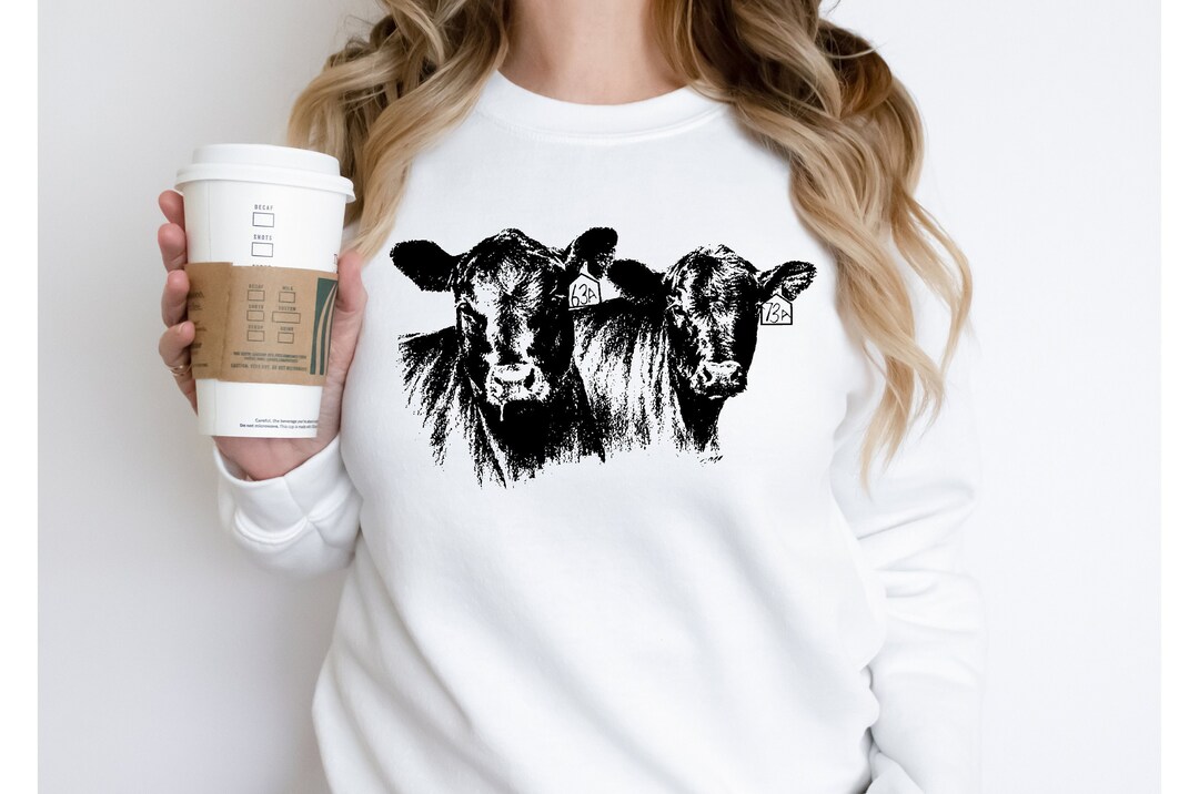 Custom Sweater With Patriotic Cow For Cow Lovers And Farmers