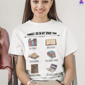 Funny Book Lover Shirt, Things I Do In My Spare Time Shirt, Book Lover Gifts, Book Lovers Gift, Funny Reading Shirt, Book Shirt