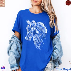 Camiseta de caballo, camiseta para amantes de los caballos, camiseta para chica con caballos, regalo para madre, camisetas para amantes de los animales, regalo para amantes de los caballos, camiseta para mujeres con amor por los caballos True Royal