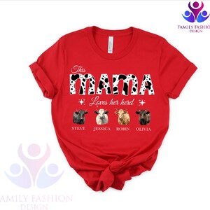 Custom Mom Shirt With Names, Custom Cow Print Shirt, Cow mama Shirt, Western Mama Shirt, Personalized Mom, Mothers Day Gift