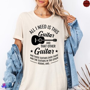 All I Need This Guitar, Acoustic Guitar T-Shirt, Musician Tee, Guitar player gift, Cool guitar band shirt, Music lover tee, Guitar Lover Tee