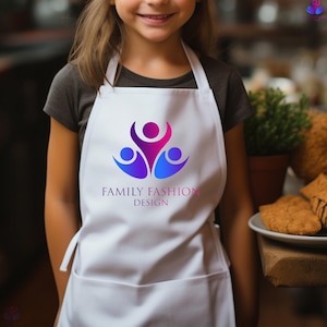 Personalized Logo Apron With Pockets, Custom Text Logo Apron, Custom Print Apron, Custom Kitchen Apron Women and Men, Chef Gift,Art