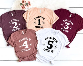 Front Back Cousin Crew T-shirt, Both Side Cousin Crew Shirt, Party Shirt, Cousin Shirts, Cousin Gift, Funny Shirt For Family, Funny T shirts