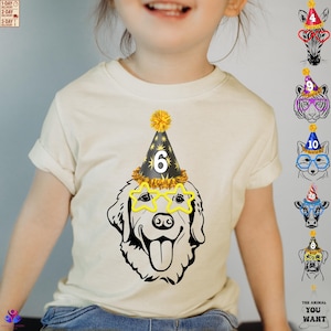 Puppy Dog Birthday shirt, Animal Birthday Shirt, Tiger tee, Cow lover tee, Custom Birthday Shirt, Dog lover shirt for Animal Lover Gift