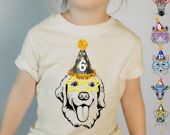 Puppy Dog Birthday shirt, Animal Birthday Shirt, Tiger tee, Cow lover tee, Custom Birthday Shirt, Dog lover shirt for Animal Lover Gift