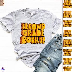 Second Grade Rocks Shirt, 3rd Grade Shirt, 4th Grade Team Shirt, Happy First Day of School Tee, Back To School Shirt, Clasroom Crew Tshirt