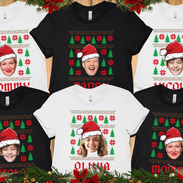 Personalized Family Christmas Shirt, Custom Face Christmas Shirt, Christmas Family Party, Personalized Christmas Gift, Christmas Shirt