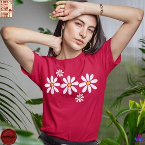 Daisy shirt for flower lover Sunflower Camping Shirt Wildflower Floral Tee Flower Girl Gift Nature Lover Tee Outdoor Adventure Graphic Tee