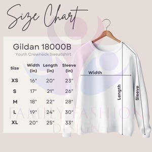 the size chart for a sweater with measurements