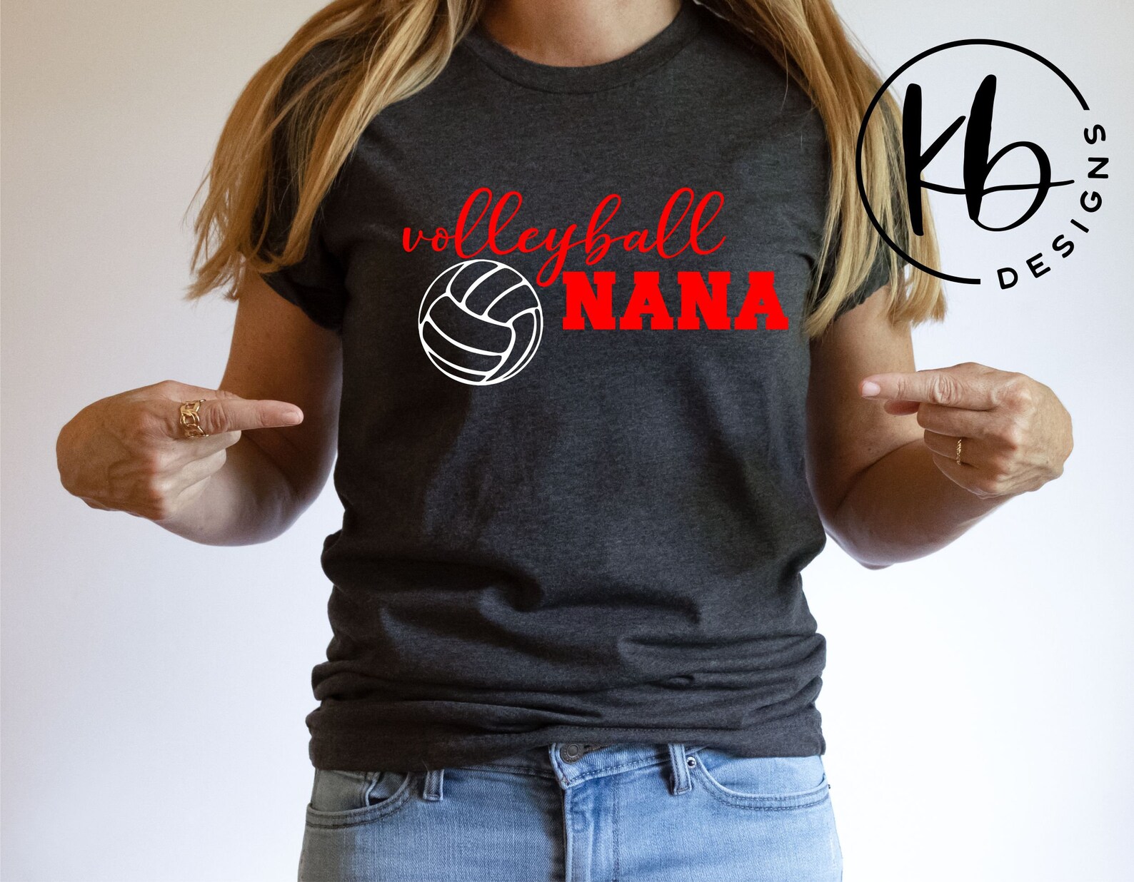 Volleyball Nana Fashion Tshirt. Women's Fashion Tshirt. Volleyball T