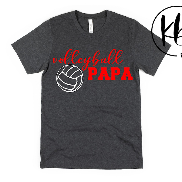 Volleyball Papa Fashion T-Shirt - Long Sleeve - Sweatshirt - Hoodie. Men's Fashion. Volleyball Family. Sports Family. Gift for Papa.