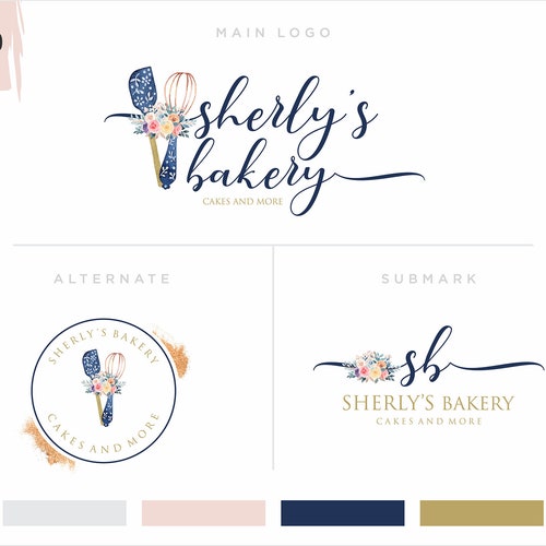 Whisk Bakery Logo Baking Premade Logo Bakery Logo Chef Etsy