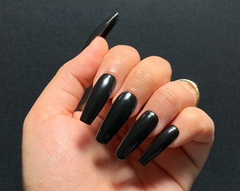 Press on nails Black