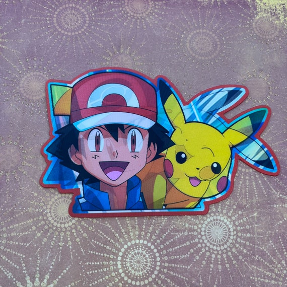 Large Ash and Pikachu 3D Motion Sticker 
