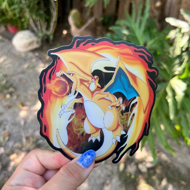 Charizard Merlin Sticker Charizard and Charmander 3D Motion Sticker (large) - Etsy