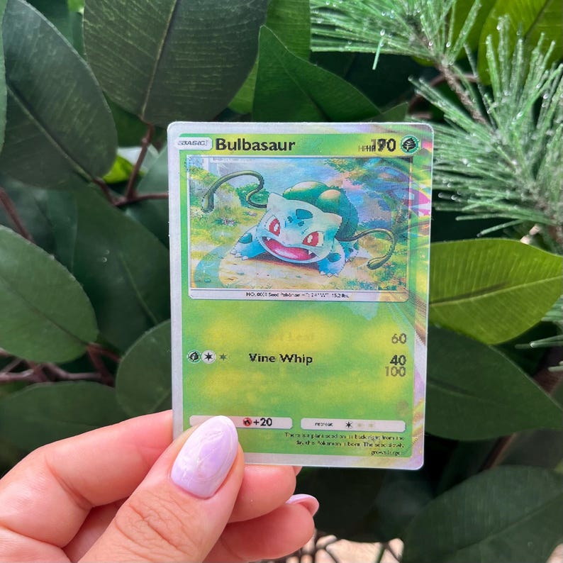 Bulbasaur / Ivysaur Evolution Card 3D Motion Sticker - Etsy