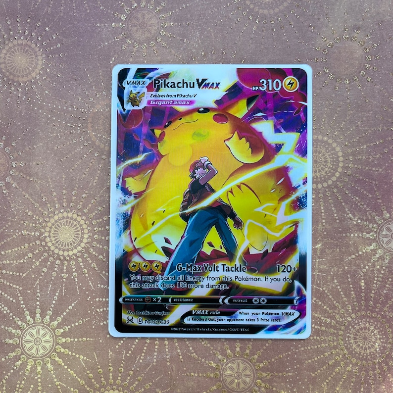 Pikachu VMAX Card 3D Motion Sticker (large) Etsy