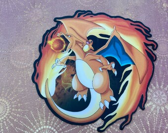 Charizard and Charmander 3D Motion Sticker (Large)