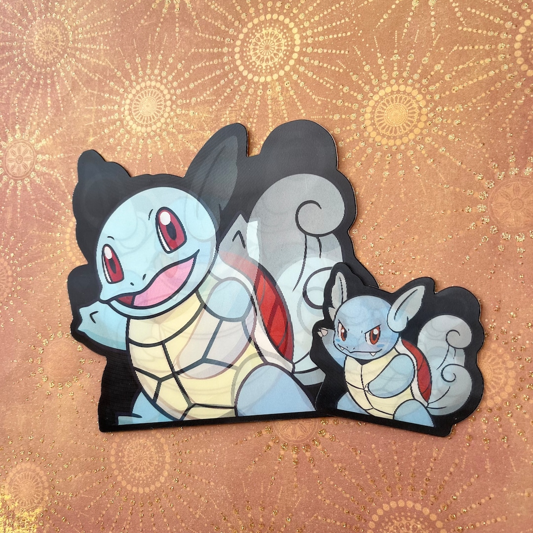 Squirtle Evolution 3D Motion Sticker - Etsy