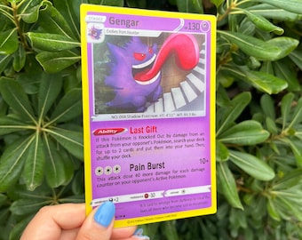 Pegatina de movimiento 3D de la tarjeta Gengar (grande)