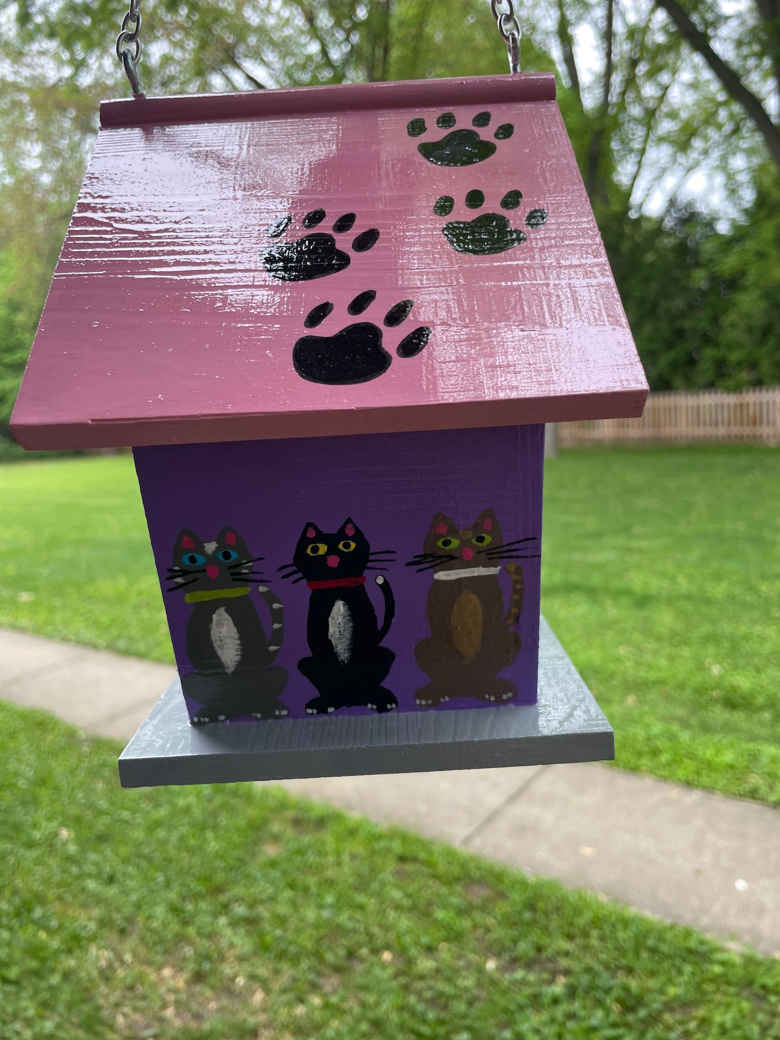 Clever Cat Birdhouse | Etsy