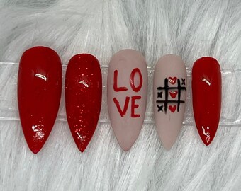 Valentines Day Press on Nails