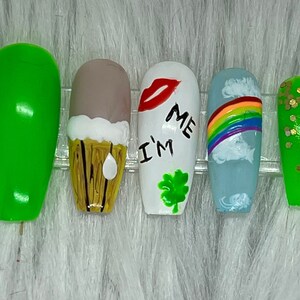 Kiss me Im Irish press on nails image 2