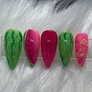Watermelon Press on Nails