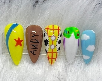 Toy Story themed press on nails