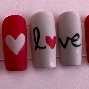 Love Valentines Press on Nails