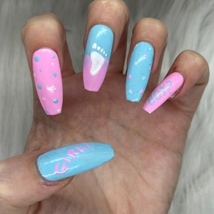 Gender Reveal Press on Nails