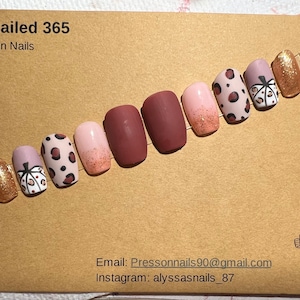 Fall Pumpkin Press on Nails