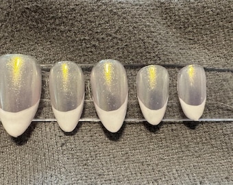 Chrome French Press on Nails