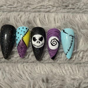 Jack Skellington Press on Nails