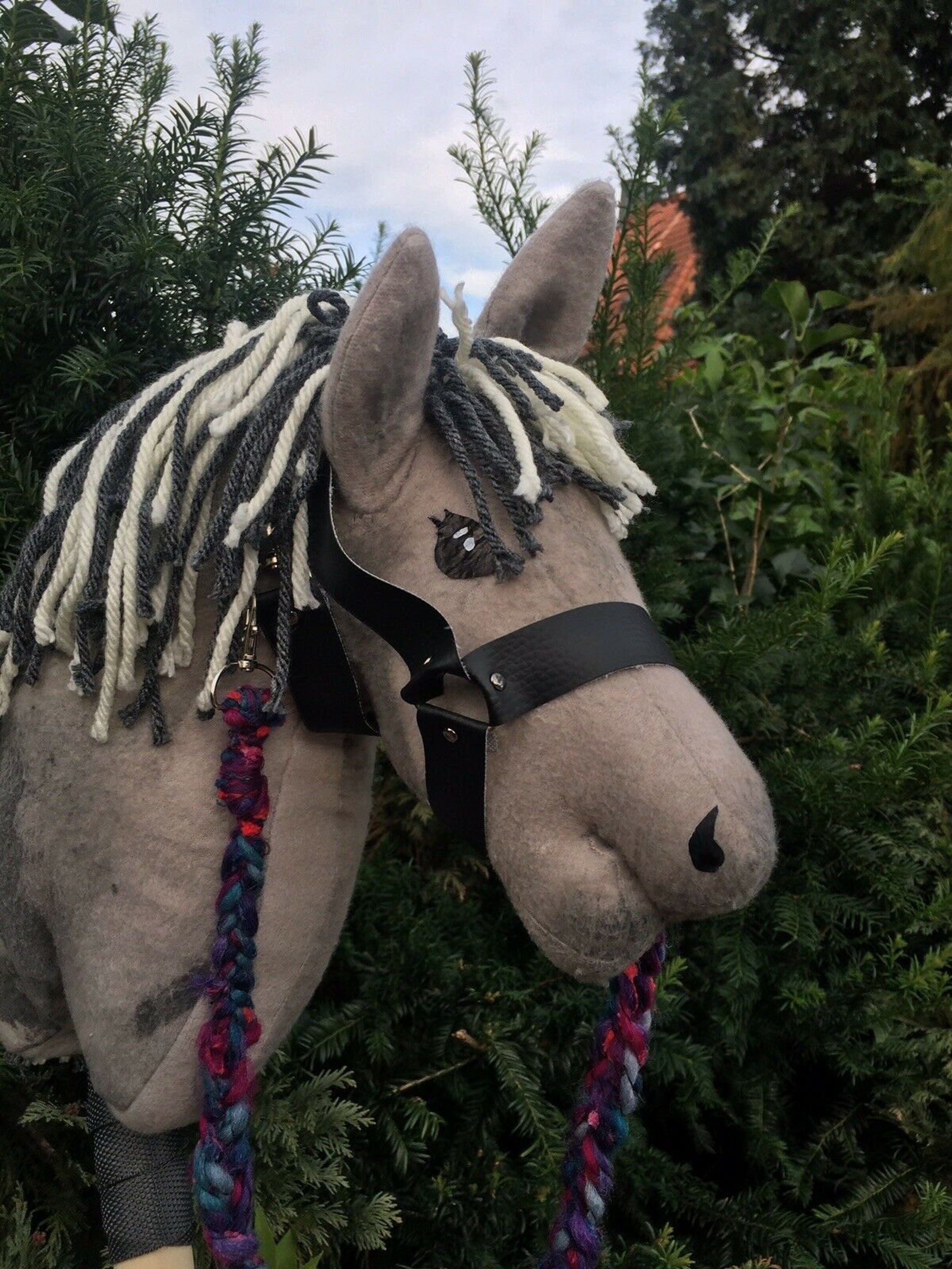 Hobby Horse Schecke Sally Stockpferd Handmade with halter Etsy