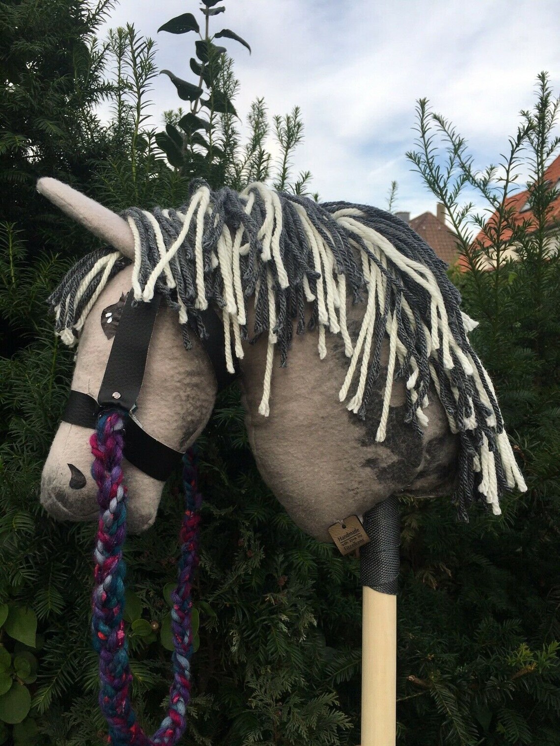 Hobby Horse Schecke Sally Stockpferd Handmade with halter Etsy