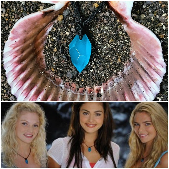 H20 Just Add Water Mako Mermaids Moon Pool Glow Style Ring Mermaid Necklace  H2O