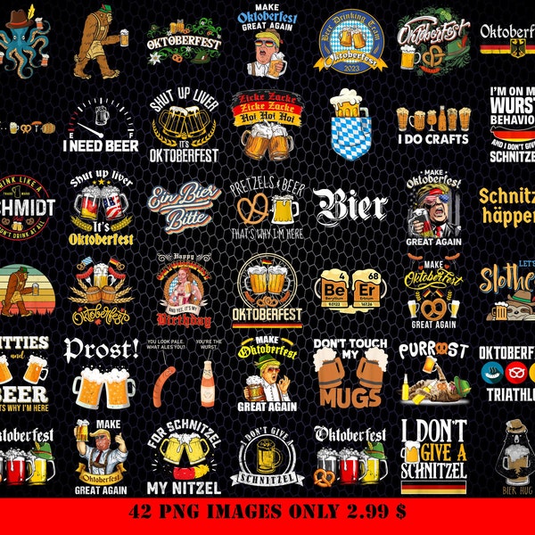 Funny Oktoberfest Beer Png, Funny Oktoberfest Bundle, Prost Beer German Bundle, On My Wurst Behavior Bundle