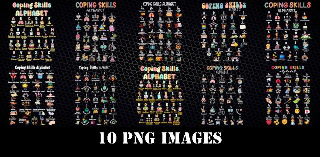 Coping Skills Alphabet Png, ABC Coping Skills, Grounding Exercises for ...