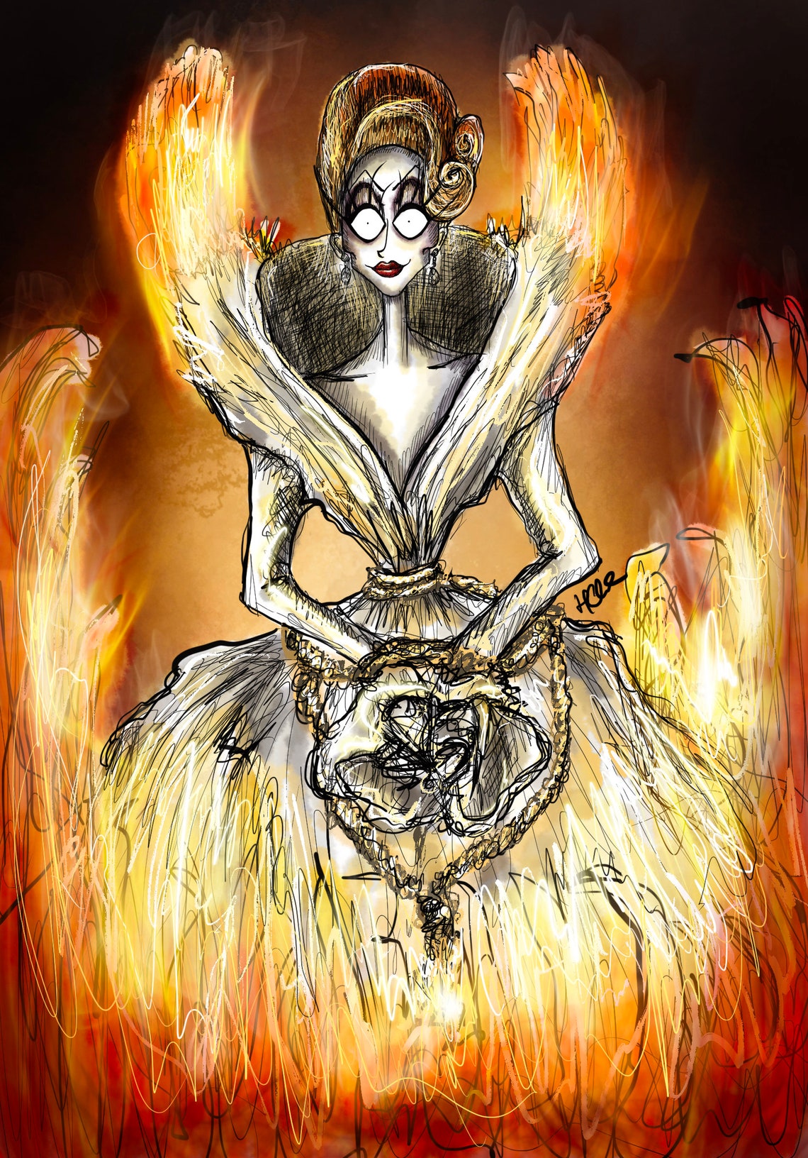 Jinkx Monsoon Burning Witch Look Rupaul's Drag Race All Etsy