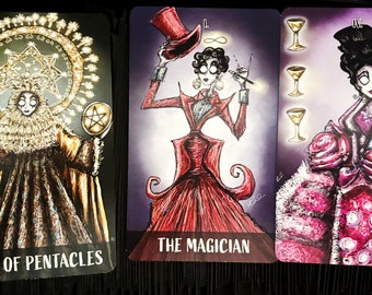 Carta de Tarot única: sorteo aleatorio personalizado de Hannah's Goth Haus Gothic Fantasy Drag Deck
