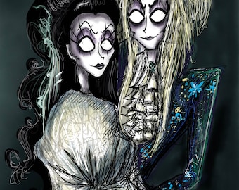 Laberinto Escena De Boda David Bowie Jennifer Connelly Tim Burton Dibujo De Estilo Gótico