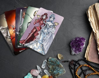Hannah's Goth Haus Gothic Fantasy Drag Tarot Deck - Go Green Edition (Without Packaging)