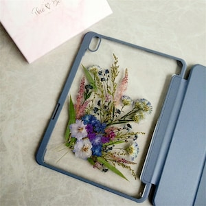 Spring in the garden real pressed flower case for Samsung Tab S10 S9 S8 Ultra Plus,Samsung Tab S9 S10 FE+,Samsung Tab A8 A9+,iPad  Air 2025