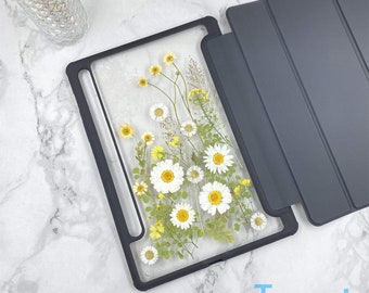 Daisy garden flower case for Samsung Tab S10 S9 S8 Ultra Plus,Samsung Tab S7 S8 S9 S10 FE+,Samsung Tab A8 A9 A9+,iPad Pro Air 2024 2025
