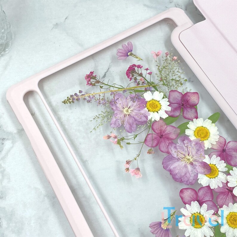 Pink Sakura White Daisy Flower Case for Samsung Tab S11 S10 S9 S8 Ultra ...